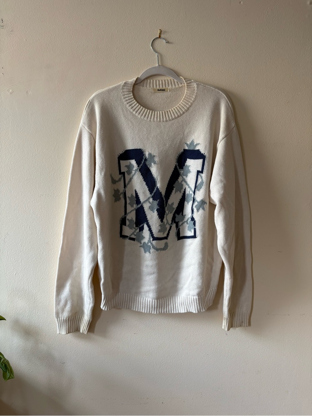 Madhappy Cream Crewneck Sweater Size L